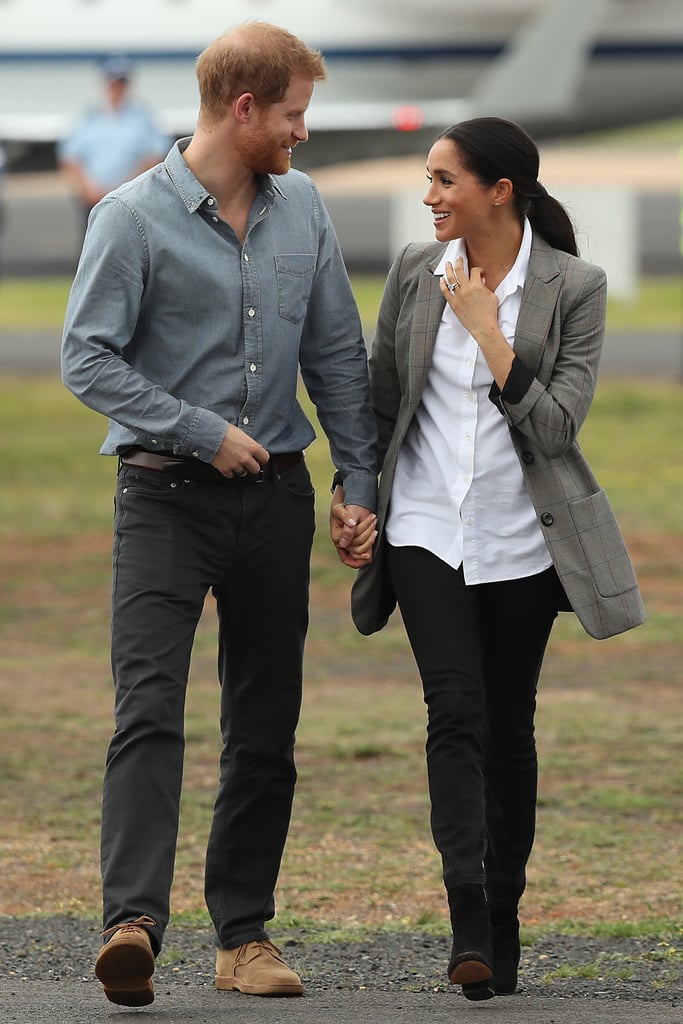 She showed support for a good friend by wearing her white button-down underneath a Serena Williams Collection blazer.