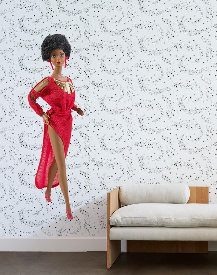 Life Size Vintage Black Barbie Wall Mural by Barbie