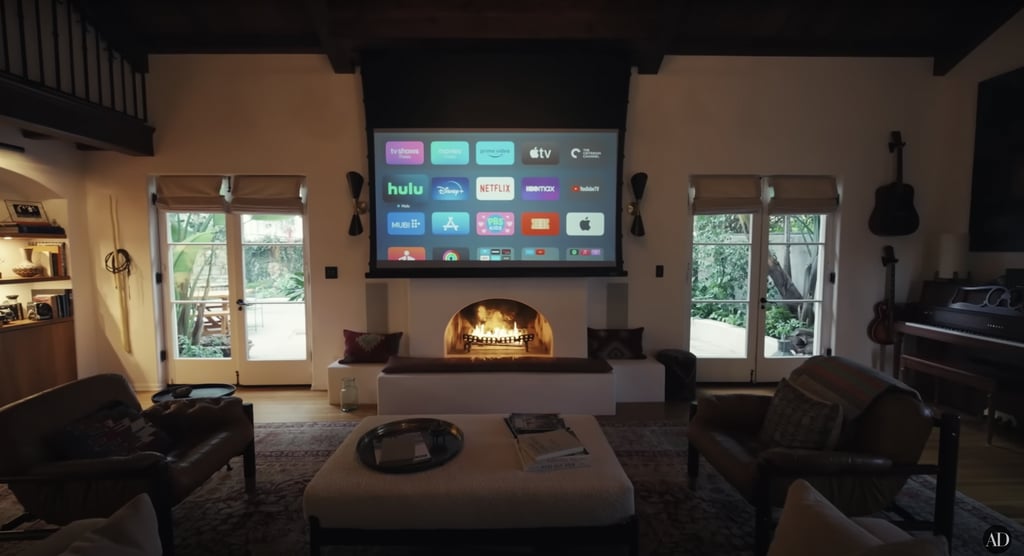 Troian Bellisario and Patrick J. Adams’s Living-Room Screen