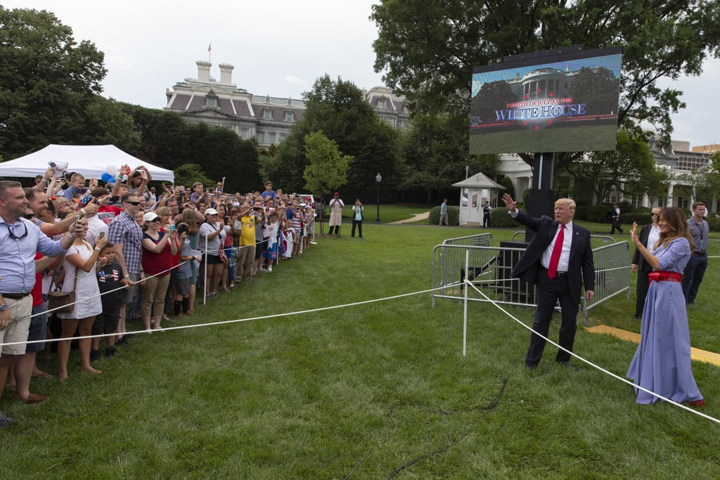 Melania Trump Gingham Ralph Lauren Dress Fourth of July 2018