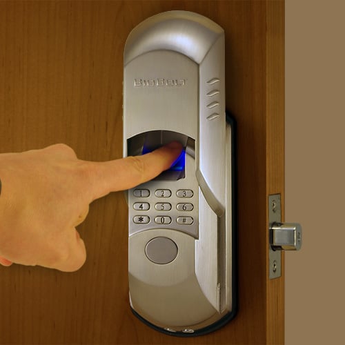 Thumbprint home key entry