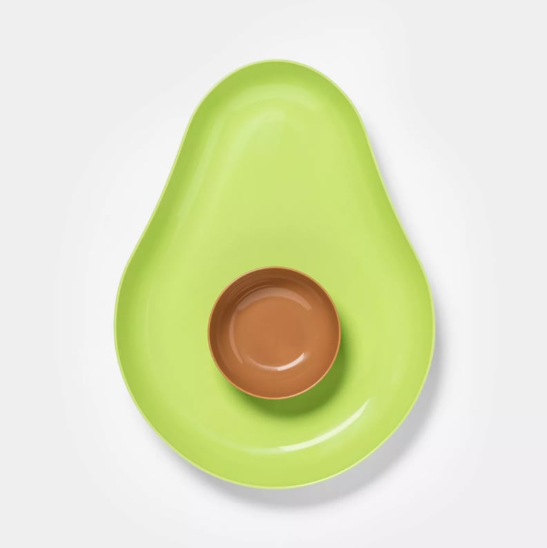 Sun Squad 2pc Plastic Avocado Chip and Dip Bowl