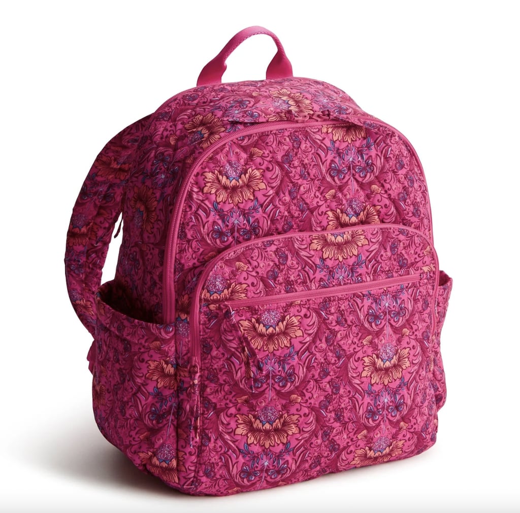 Vera Bradley x "Wicked" Bancroft Backpack ($165)
If you're a Glinda gal through and through, you can channel her pink charm with this patterned Vera Bradley bag. And for the Elphaba fans, there's a green-colored option, too.