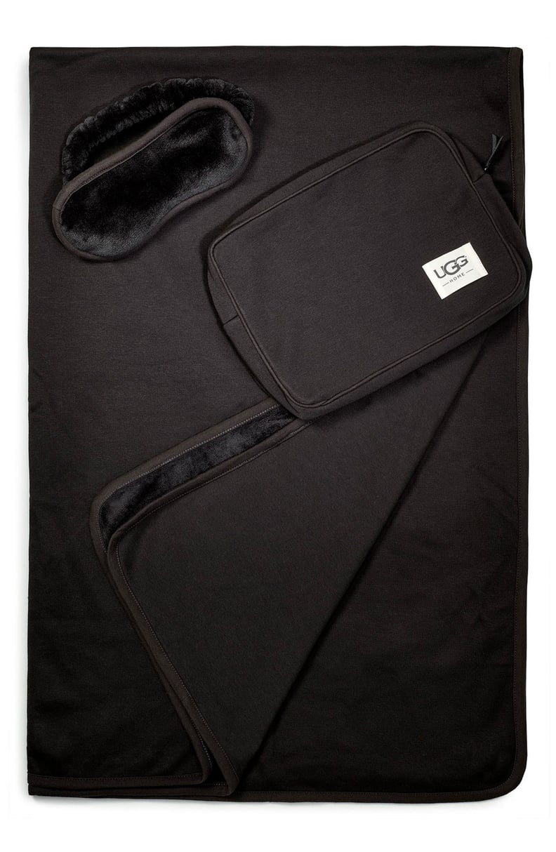 For the Traveler: Ugg Duffield Eye Mask, Pouch & Blanket Travel Set