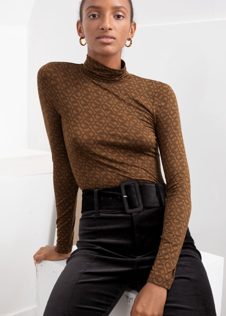 & Other Stories Fitted Chain print Turtleneck Fall Essentials Every