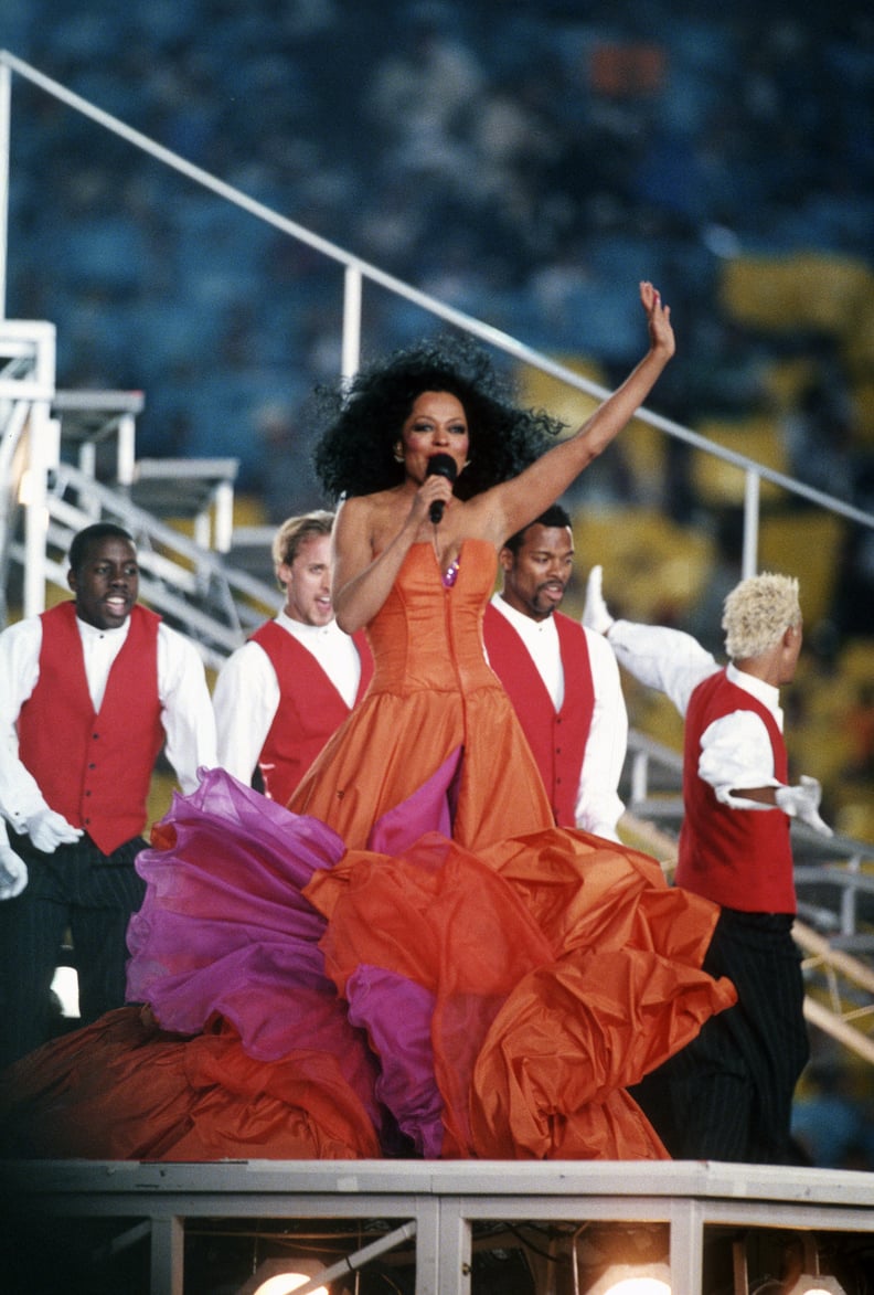 Diana Ross Performs at the Super Bowl in 1996