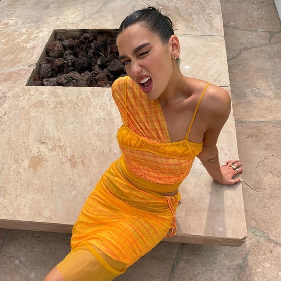 Dua Lipa Wears Supriya Lele Orange Set For 25th Birthday