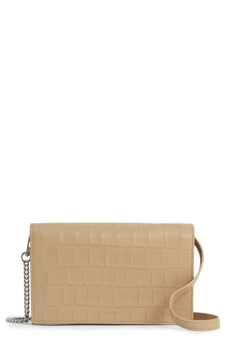 Allsaints fetch large hotsell leather chain wallet crossbody