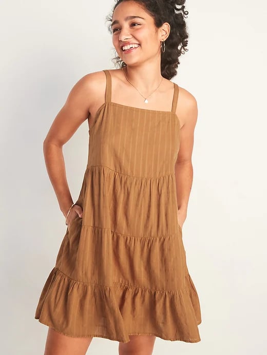 Old Navy Sleeveless Tiered Dobby Swing Dress