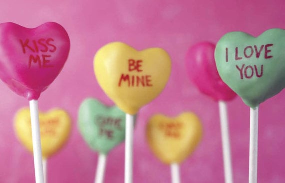 Conversation Heart Cake Pops