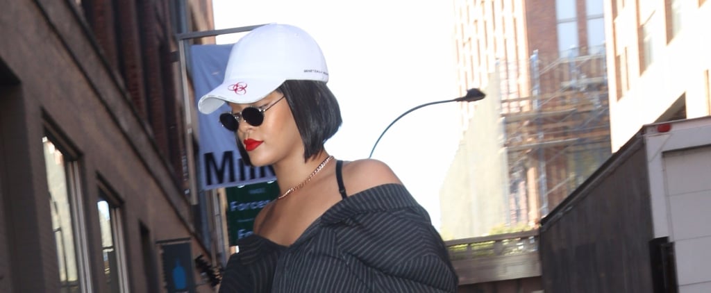 Rihanna Wearing Off-White Plastic Heels