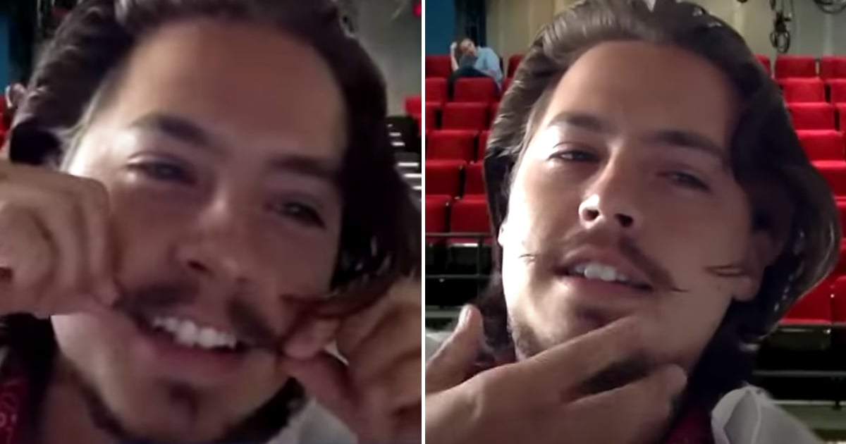Cole Sprouse Discusses Mustache Competition With Twin Dylan | POPSUGAR ...