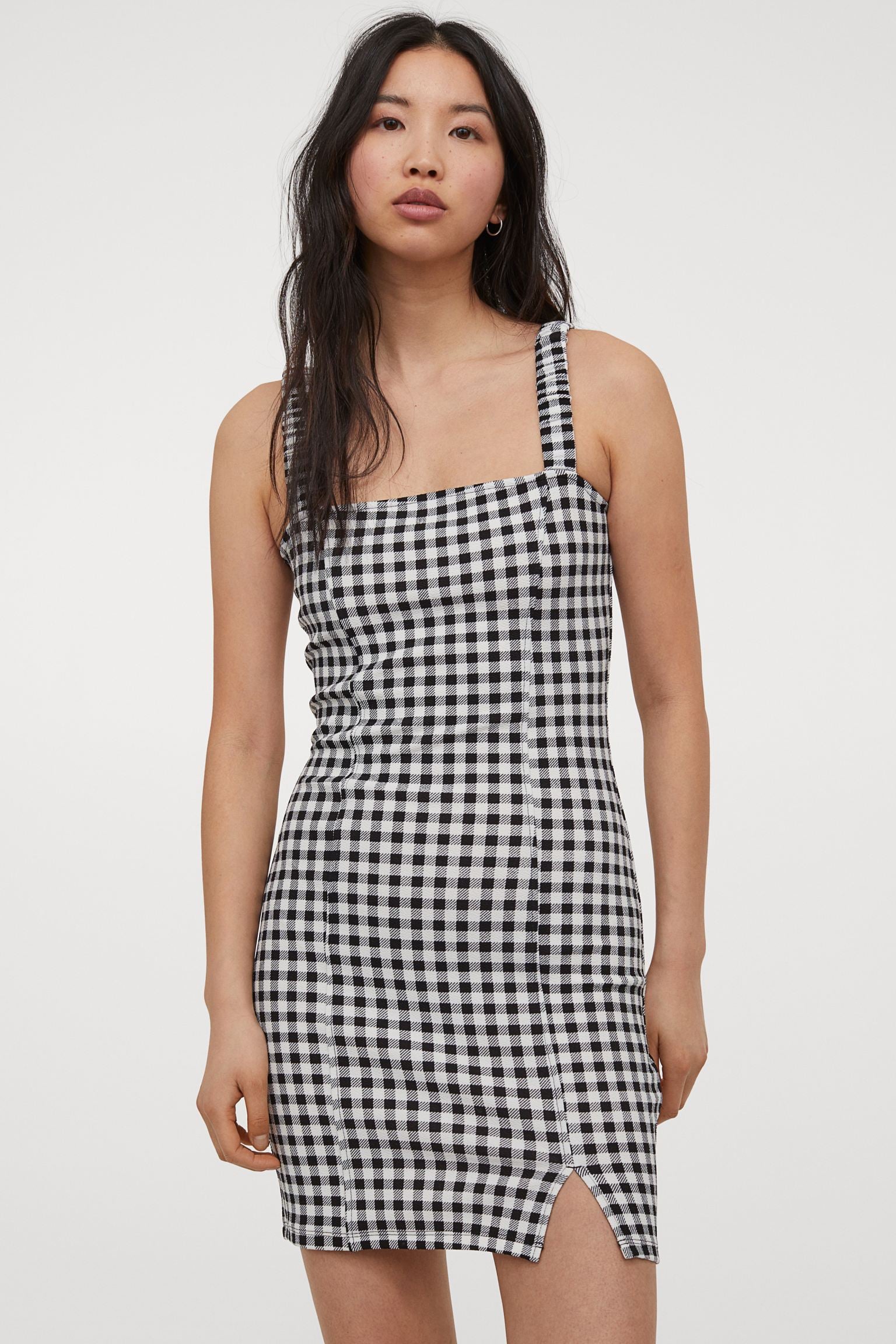 Checkered best sale dress h&m