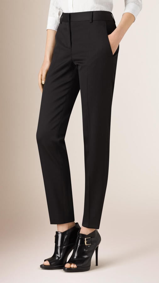 Burberry Wool Blend Tailored Trousers ($625) | Victoria Beckham Wearing ...