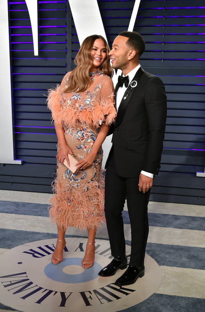 Chrissy Teigen and John Legend at the Vanity Fair Oscar Party