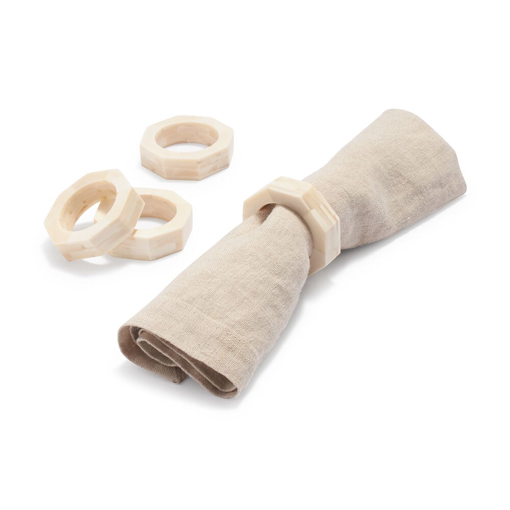 Stacked Bone Napkin Rings, Set of 4