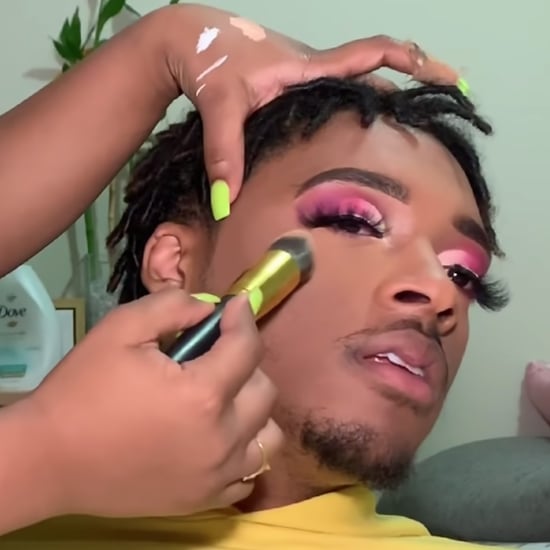 Aspiring Makeup Artist Uses Her Boyfriend in a Tutorial 2019