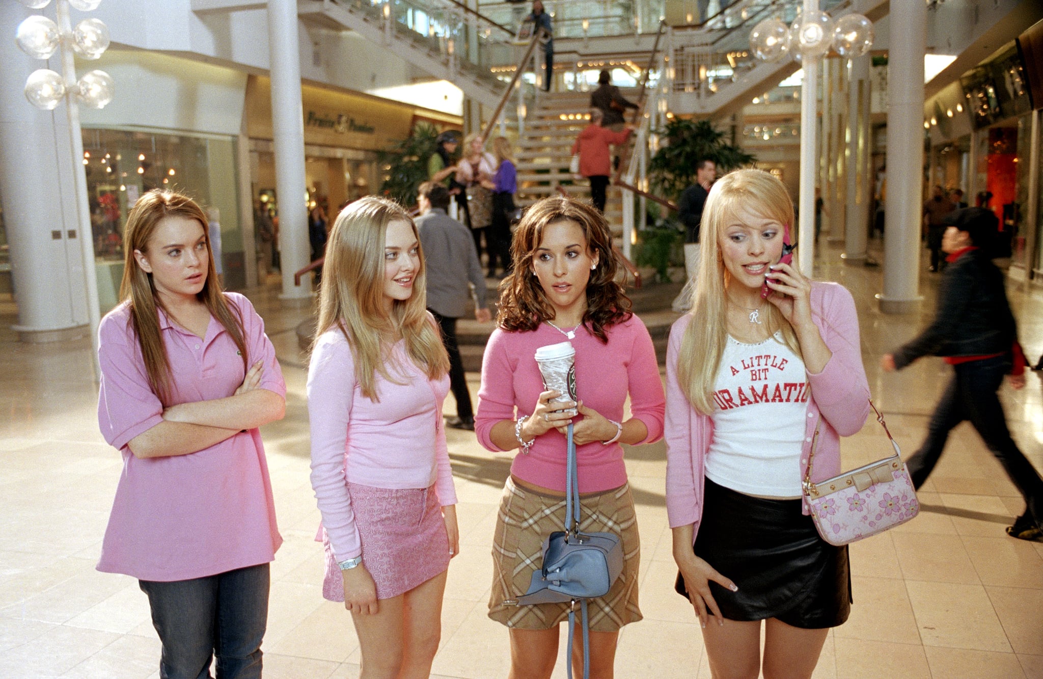 MEAN GIRLS, Lindsay Lohan, Amanda Seyfried, Lacey Chabert, Rachel McAdams, 2004, (c) Paramount/courtesy Everett Collection