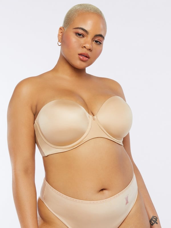 Savage x Fenty Strapless Bra in Brown & Nude