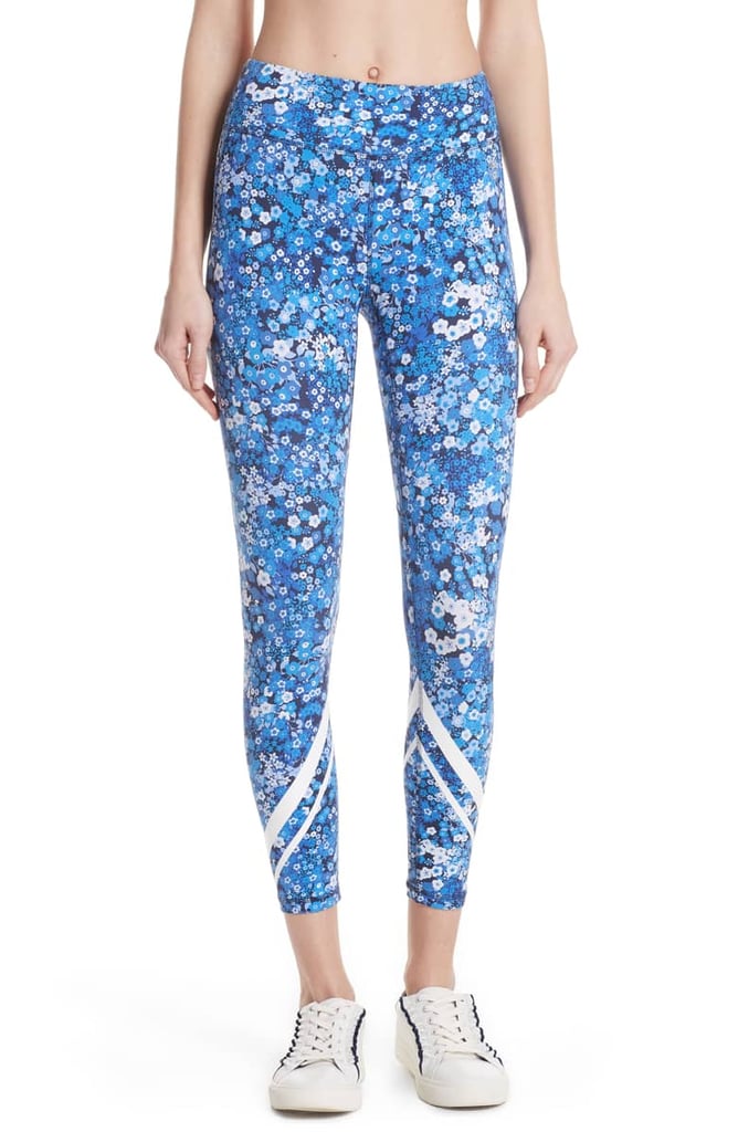 Tory Sport Floral Print Chevron 7/8 Leggings