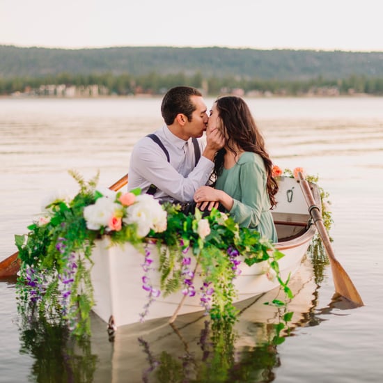 Engagement Photos in a Rowboat