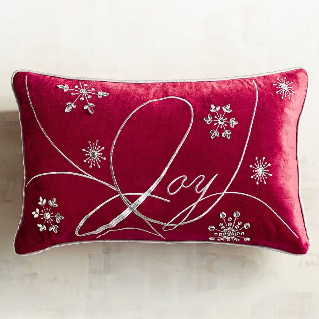 Joy Snowflakes Lumbar Pillow ($25)