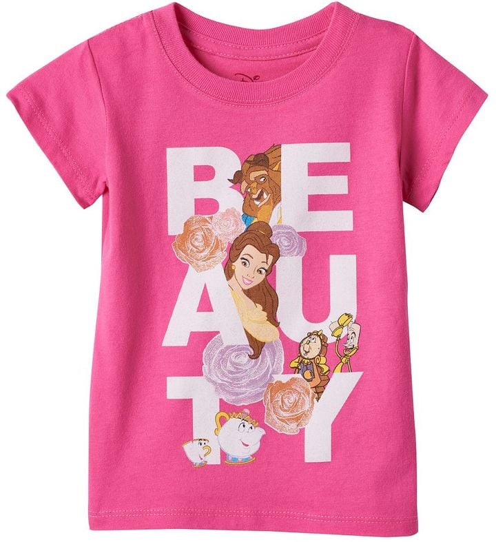 Disney Beauty & The Beast Belle, Beast & Lumiere Girls "Beauty" Tee ($10, originally $18)