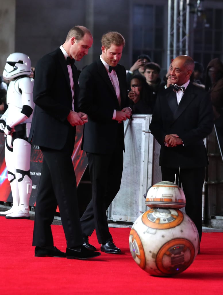 Prince William and Harry Star Wars Last Jedi Premiere 2017