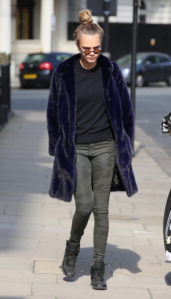 In the midst of London Fashion Week, Cara Delevingne stepped out in London on Monday.