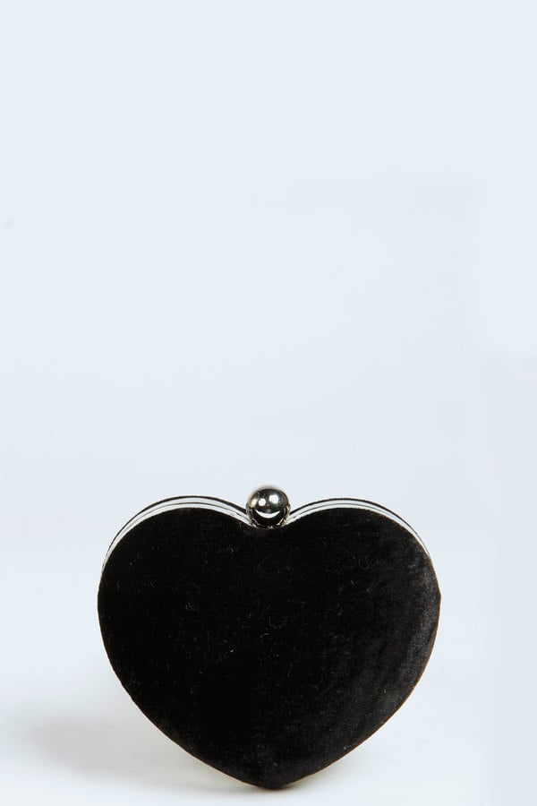 Kate Heart Shape Velvet Clutch