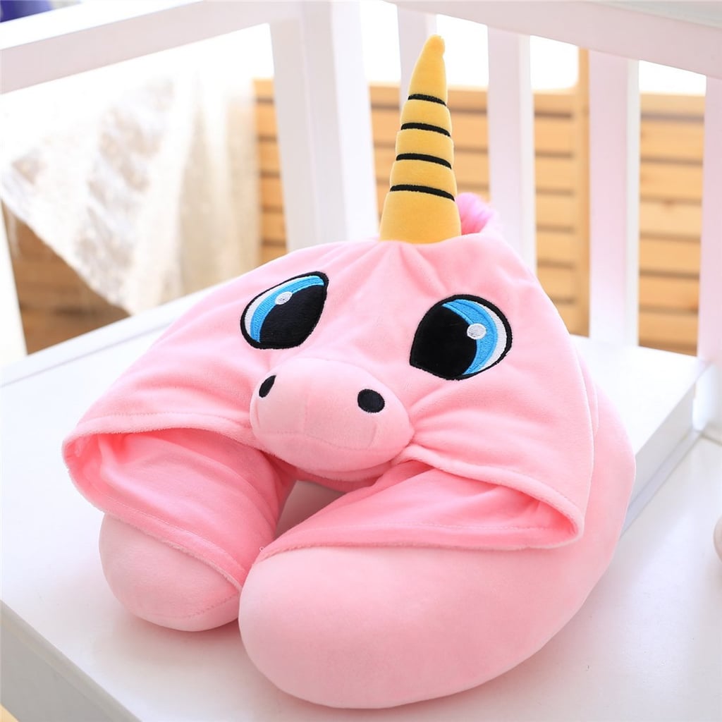 round unicorn pillow