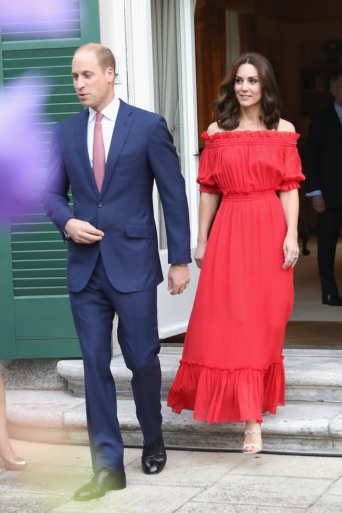 Kate Wore an Off-the-Shoulder Maxi Dress For the Queen's Birthday Party