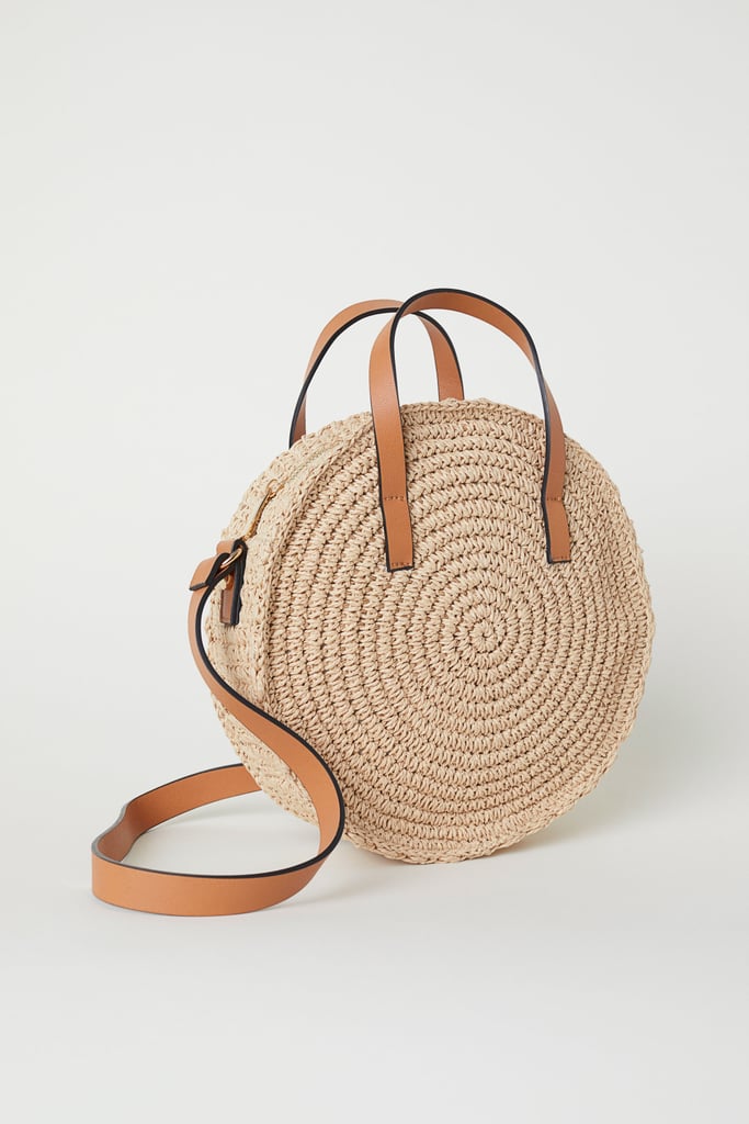 H&M Round Paper Straw Handbag