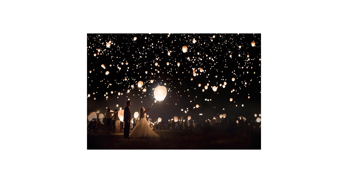 Light up the night sky with a lantern release. | Over-the-Top Wedding ...