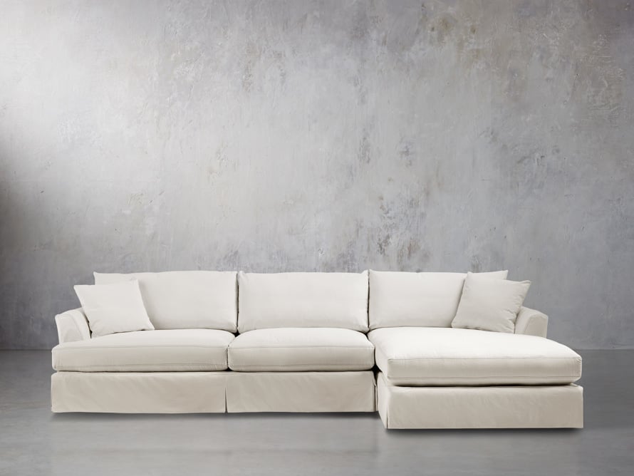 A Designer Couch: Arhaus Emory Slipcovered Two Piece Sectional
