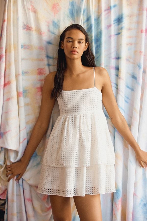 Urban outfitters white eyelet dress clearance