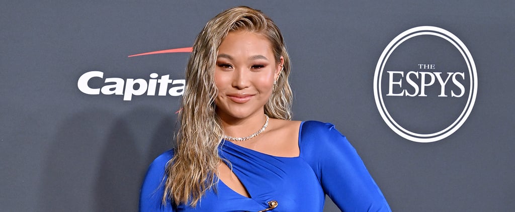 Chloe Kim Wears Blue Versace Cutout Gown at the ESPYs 2022