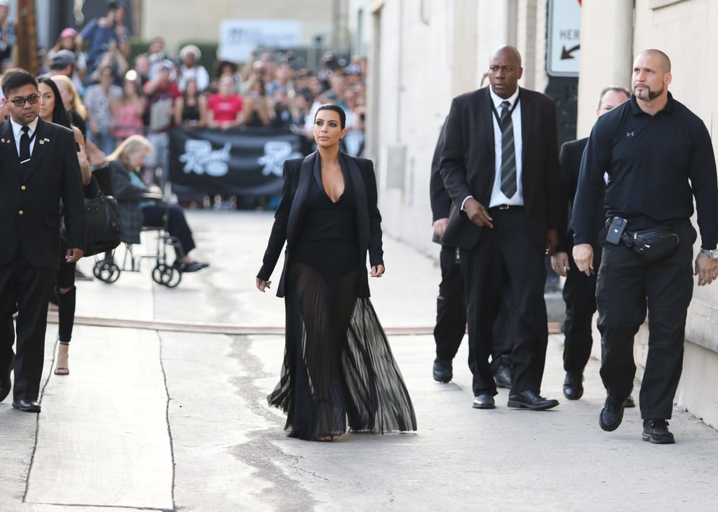 Kim Kardashian's Sheer Dress on Jimmy Kimmel Live! 2015