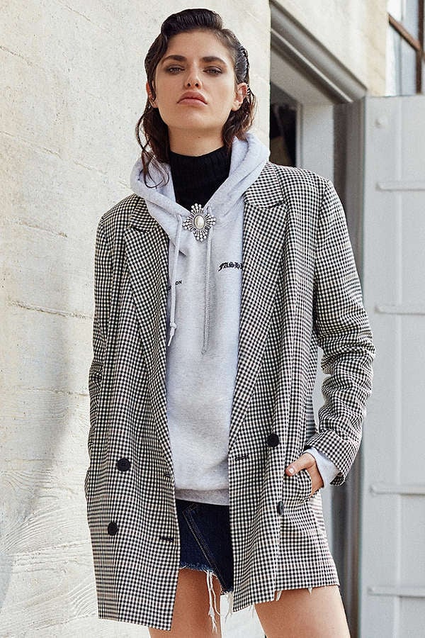 Just Female Holmes Checkered Blazer