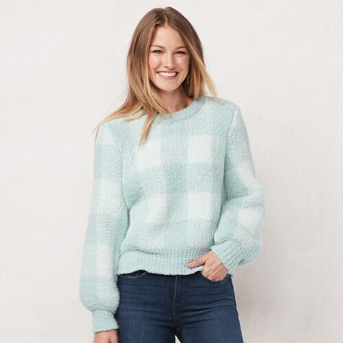 LC Lauren Conrad Blouson-Sleeve Sweater 