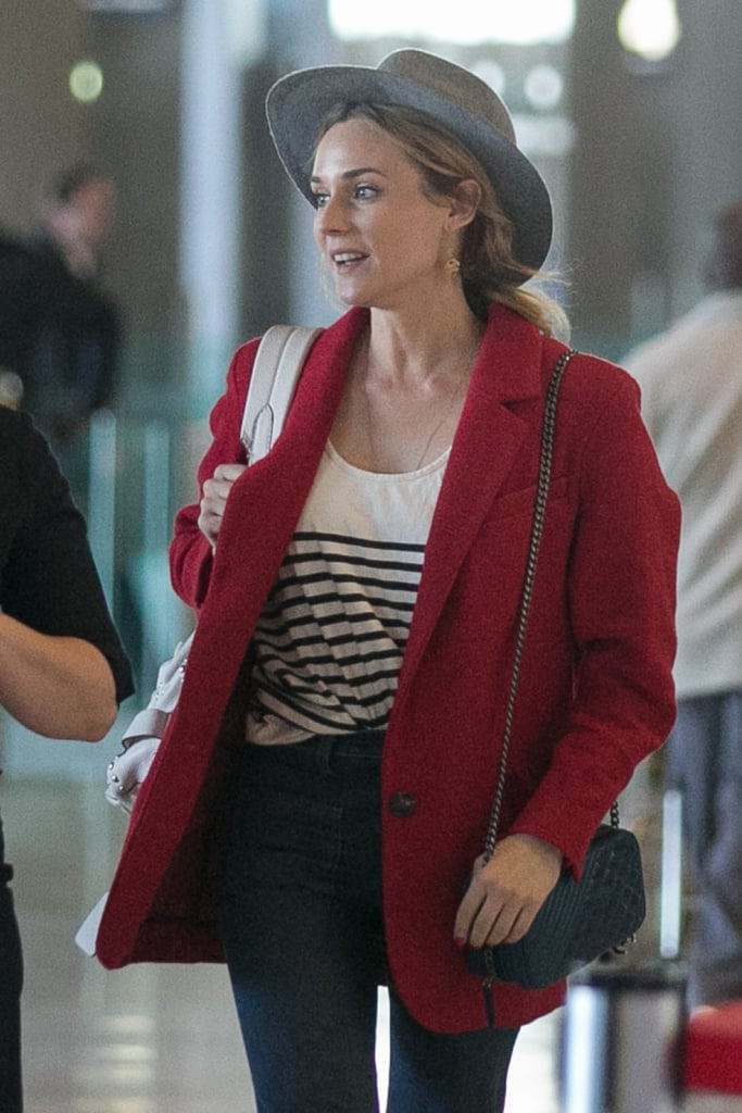 Diane Kruger Wearing Red Blazer