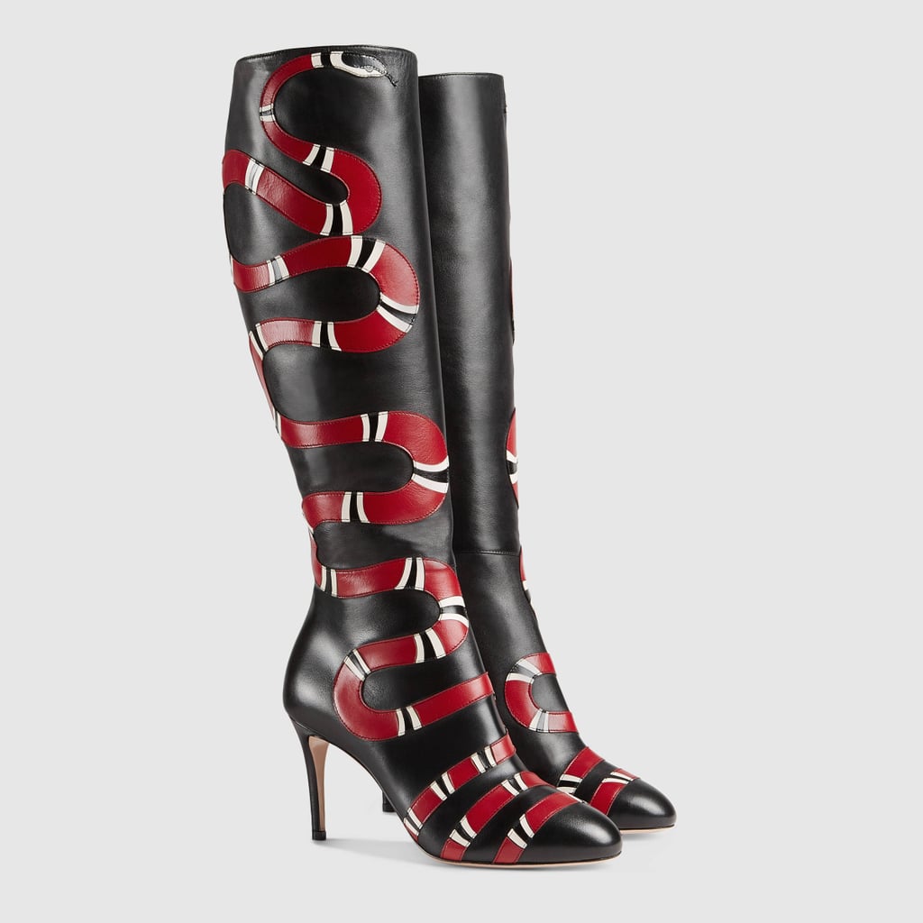 Gucci Leather Kingsnake Knee Boot