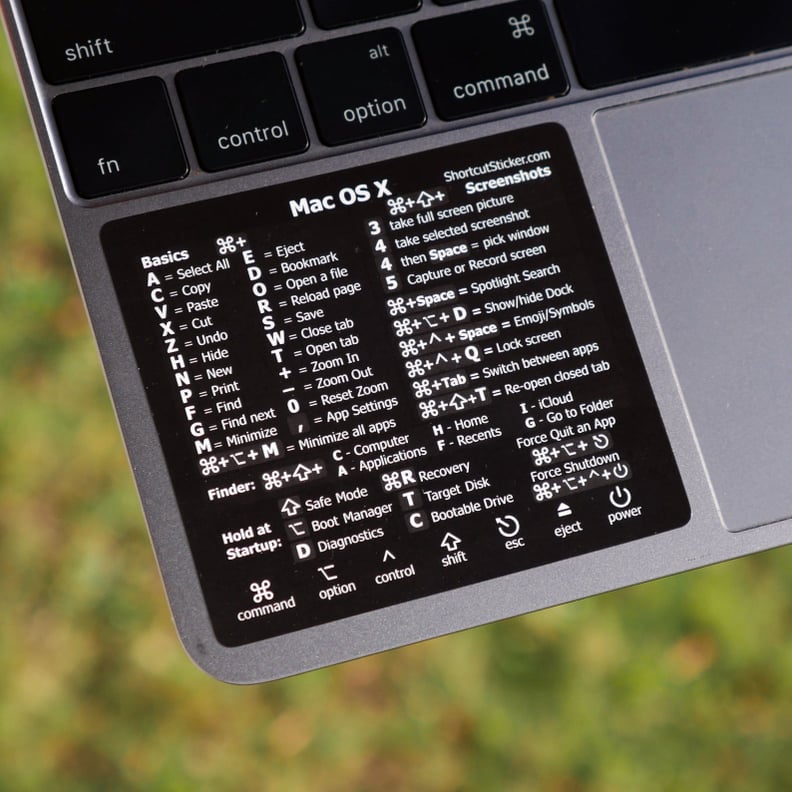 SYNERLOGIC Apple MacBook Shortcuts Sticker