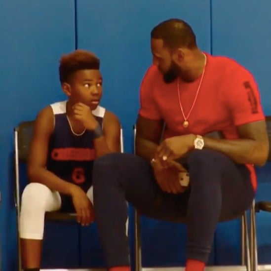 Video of LeBron James Giving a Pep Talk to a Player