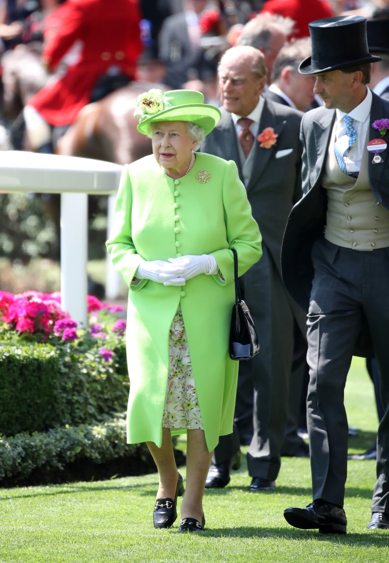 The Queen's Lime-Green Ensemble