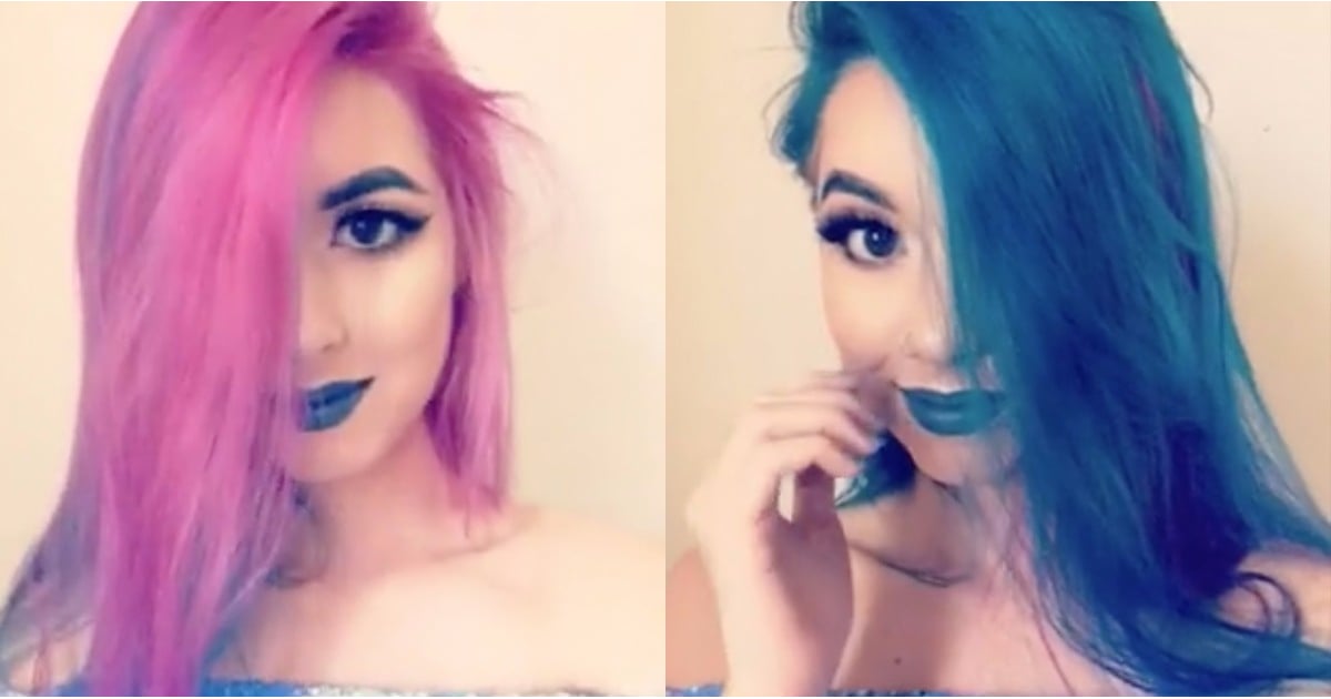 Color Changing Pink And Blue Hair Popsugar Beauty