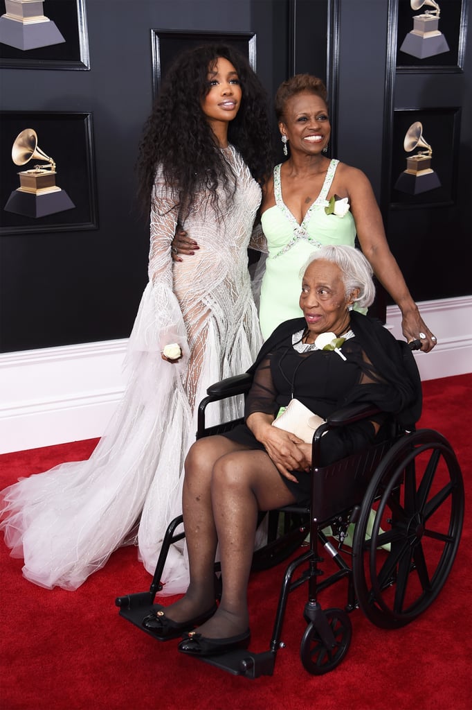 SZA With Her Mother and Grandmother at the Grammy Awards in 2018