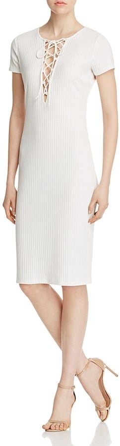 Cotton Candy LA Ribbed Lace-Up Midi Dress ($58)