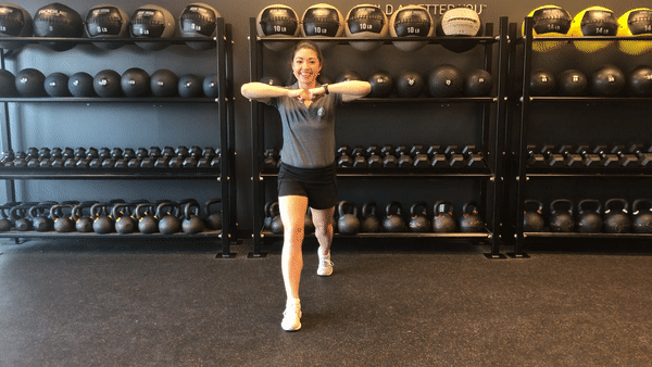 Circuit 2, Exercise 1: Lunge With Arm Extension