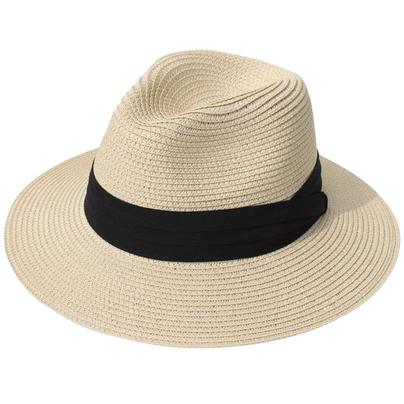Lanzom Women Wide Brim Straw Panama Hat